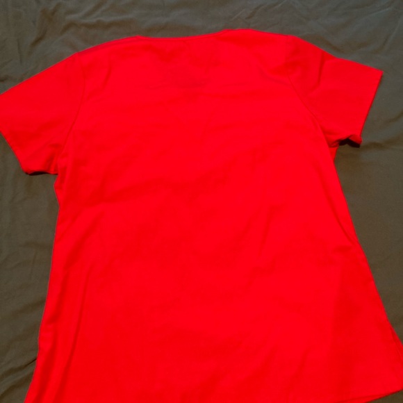 Red Scrub Top - Picture 2 of 2